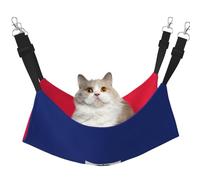 HMBGFW Haitian Flag Reversible Cat Hanging Hammock Soft Breathable Pet Cage Hammock with Double Sided Hanging Bed for Small Dogs Rabbits