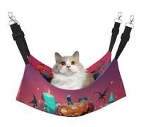 HMBGFW Halloween Revelry Reversible Cat Hanging Hammock Soft Breathable Pet Cage Hammock with Double Sided Hanging Bed for Small Dogs Rabbits