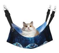 HMBGFW Happy Christmas Snowman Reversible Cat Hanging Hammock Soft Breathable Pet Cage Hammock with Double Sided Hanging Bed for Small Dogs Rabbits