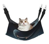 HMBGFW Journey to Earth Fantasy Reversible Cat Hanging Hammock Soft Breathable Pet Cage Hammock with Double Sided Hanging Bed for Small Dogs Rabbits