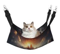 HMBGFW Magnificent Volcanoes Reversible Cat Hanging Hammock Soft Breathable Pet Cage Hammock with Double Sided Hanging Bed for Small Dogs Rabbits