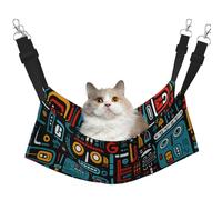 HMBGFW Mexican Abstract Graffiti Reversible Cat Hanging Hammock Soft Breathable Pet Cage Hammock with Double Sided Hanging Bed for Small Dogs Rabbits