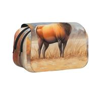 HMBGFW North American reindeer Cute Big Capacity Pencil Pen Case Office Large Storage High Capacity Bag Box Organizer