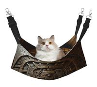 HMBGFW Pharaoh's Compass Reversible Cat Hanging Hammock Soft Breathable Pet Cage Hammock with Double Sided Hanging Bed for Small Dogs Rabbits