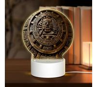 HMBGFW Pharaoh's Compass Round Acrylic Night Light, Nightlights with 3 Light Modes,USB Port, Perfect for Bedrooms and Bathrooms