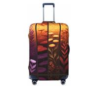 Hmbgfw Plant Forest In Glass Tubes Travel Luggage Cover Suitcase Protector Fits 18-32 Inch Suitcase Travel Accessories, Black, M