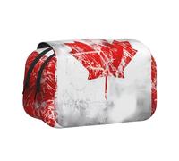 HMBGFW Retro Canada Flag Cute Big Capacity Pencil Pen Case Office Large Storage High Capacity Bag Box Organizer