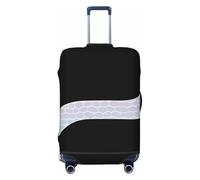 Hmbgfw Scale Stripe Travel Luggage Cover Suitcase Protector Fits 18-32 Inch Suitcase Travel Accessories, Black, M
