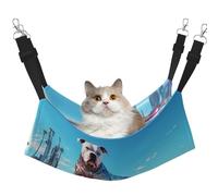HMBGFW The Colorful World of Dogs Reversible Cat Hanging Hammock Soft Breathable Pet Cage Hammock with Double Sided Hanging Bed for Small Dogs Rabbits