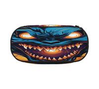 HMBGFW The Dragon's Roar Cute Pencil Case-Pink and Black Pencil Bag, Full Print Design, 300D Oxford Cloth