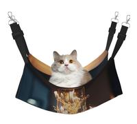 HMBGFW The Flame in The Cup Reversible Cat Hanging Hammock Soft Breathable Pet Cage Hammock with Double Sided Hanging Bed for Small Dogs Rabbits