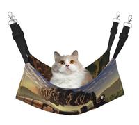 HMBGFW The Flying Train Reversible Cat Hanging Hammock Soft Breathable Pet Cage Hammock with Double Sided Hanging Bed for Small Dogs Rabbits