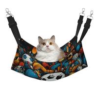 HMBGFW The Happy World of Soccer Reversible Cat Hanging Hammock Soft Breathable Pet Cage Hammock with Double Sided Hanging Bed for Small Dogs Rabbits