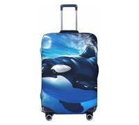 Hmbgfw The Killer Whale In The Sea Travel Luggage Cover Suitcase Protector Fits 18-32 Inch Suitcase Travel Accessories, Black, XL