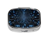 HMBGFW Time Tunnel Travel Pill Organizer, Compact Pill Boxwith 2 Compartments, Portable Medicine Organizer