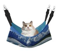 HMBGFW Two Polar Bears Swimming Reversible Cat Hanging Hammock Soft Breathable Pet Cage Hammock with Double Sided Hanging Bed for Small Dogs Rabbits