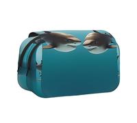HMBGFW Two sharks at the bottom of the sea Cute Big Capacity Pencil Pen Case Office Large Storage High Capacity Bag Box Organizer
