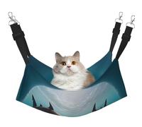 HMBGFW Two Sharks at The Bottom of The sea Reversible Cat Hanging Hammock Soft Breathable Pet Cage Hammock with Double Sided Hanging Bed for Small Dogs Rabbits