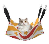 HMBGFW Wave Streak Reversible Cat Hanging Hammock Soft Breathable Pet Cage Hammock with Double Sided Hanging Bed for Small Dogs Rabbits