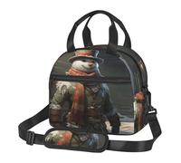 HMBGFW Yeti Warrior Insulated Lunch Bag for Women, Durable, Waterproof, and Portable Small Lunch Box, Wear Crossbody Straps
