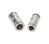 HMCOCOOFM SS304 Pneumatic Air Hose Fitting PU metal quick release fittings 4 6 8 10 12 14 16mm PU plug-in Pneumatic Hose Fitting (10X8mm)