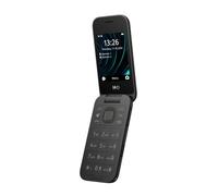 HMD 2660 Flip Mobile Phone (2.8 Inch Main Display, 1.77 Inch Second Display, 4G + 4G, Bluetooth, 128 MB, 1450 mAh Battery, FM Radio, MP3 Player, 0.3 MP Camera) Charcoal