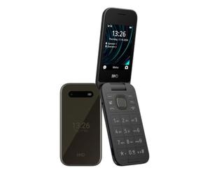 HMD 2660 Flip Mobile Phone (2.8 Inch Main Display, 1.77 Inch Second Display, 4G + 4G, Bluetooth, 128 MB, 1450 mAh Battery, FM Radio, MP3 Player, 0.3 MP Camera) Charcoal
