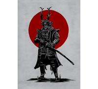 HMDKHI Japanese Bushido Poster, Ninjas Samurai Figures Painting, Mount Fuji Poster - Without Frame (JP-01, 1 Piece, 50 x 70 cm)
