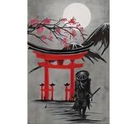 HMDKHI Japanese Bushido Poster Pictures, Japanese Ninjas Samurai Figures Painting, Japanese Figures and Mount Fuji Poster, Without Frame (JP-03, 1 Pieces, 20 x 30 cm)
