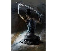 HMDKHI Japanese Bushido Poster - Samurai & Ninjas Figures, Mount Fuji, 80 x 120 cm (JP-11, 1 Piece, No Frame)