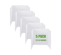 HMDZMR Trifold Poster Board, 21 x 14 Inches White Corrugated Project Boards, Vision Board Small Tri Fold Poster Boards Display Board for School Projects Business Presentations (5 Pack)