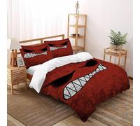 HMELTDIM Angry Face Bedding Set 3D Design Punk Angry Face Duvet Cover Set Chic Breathable Comforter Cover Suitable for Family,couple,children Pillowcase King(220x240cm)