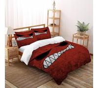 HMELTDIM Angry Face Bedding Set 3D Digital Printing Punk Angry Face Duvet Cover Set Microfiber Quilt Cover Universal for All Seasons with Pillow Super King(260x220cm)