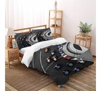 HMELTDIM Formula Racing Bedding Set 3D Design Racing Car Duvet Cover Set Chic Breathable Comforter Cover Suitable for Family,couple,children Pillowcase Super King（260x220cm）