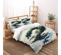 HMELTDIM Nature Dragon Bedding Set 3D Digital Printing Elemental Dragon Duvet Cover Set Microfiber Quilt Cover Universal for All Seasons with Pillow King(220x240cm)