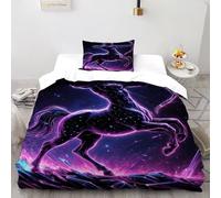 HMELTDIM Stellar Centaur Bedding Set 3D Digital Printing Cosmic Myth Duvet Cover Set Microfiber Quilt Cover Universal for All Seasons with Pillow Single(135x200cm)