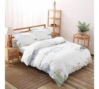 HMELTDIM Under The Sea Bedding Set 3D Design Cute Sea Creatures Duvet Cover Set Chic Breathable Comforter Cover for Boys&Girls with Pillowcase King（220x240cm）