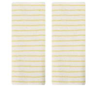 HMETOL Classic Stripe Cotton Hand Towels for Bathroom Kitchen Spa | Bathrooms, kitchens, gyms. Double-stitched edges. Quick-drying. Light Yellow Pack of 2