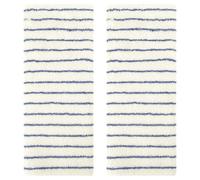 HMETOL Classic Stripe Cotton Hand Towels for Bathroom Kitchen Spa | Bathrooms, kitchens, gyms. Double-stitched edges. Quick-drying. Light Blue Pack of 2