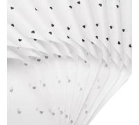 HMETOL Heart Pattern Premium Quality Gift Wrapping Paper | Heavy-duty, tear-resistant textured sheets featuring charming peach heart prints for graceful. White Black 70cm x 50cm