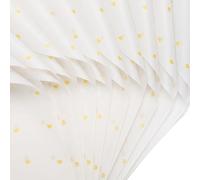HMETOL Heart Pattern Premium Quality Gift Wrapping Paper | Heavy-duty, tear-resistant textured sheets featuring charming peach heart prints for graceful. White Gold 70cm x 50cm