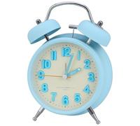 HMETOL Loud Alarm for Deep Sleepers Twin Bell Alarm Clock, Digital Dial with Nightlight for Bedroom and Home Decoration Blue 11.6cm x 5.7cm x 16.8cm