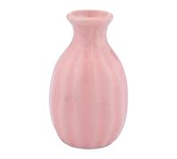 HMETOL Mini Ceramic Bud Vase, Small Decorative Flower Vase for Single Stem, Tiny Matte Vase for Desktop, Shelf, Tiered Tray Pink 4.5cm x 4.5cm x 7.7cm