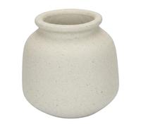 HMETOL Modern Matte Ceramic Mini Flower Bud Vase for Shelf Bathroom | Handcrafted porcelain with non-reflective finish. Ideal for dining tables or windowsill decor. Beige 6.5cm x 6.5cm x 6.5cm