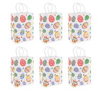 HMETOL Playful Kawaii Candy Goodie Gift Bag Easter Egg Pattern 5.9"L x 3.1"W x 8.3"H