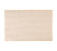 HMETOL Weaving Pattern Bathroom Rugs Non Slip Washable, Soft Absorbent Thick Bath Mat, Quick Dry Shower Mats Beige 40 x 60 cm