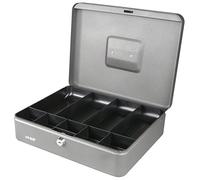 HMF 10019-09 Cash Box Note, Coin Compartments 30 x 24 x 9 cm, silver
