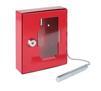HMF 1021-03 Emergency Key Box with Glass Breaker 15 x 12 x 4 cm, RAL 3002 red