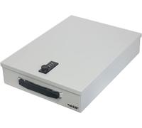 HMF 1413-07 Lockable Document Box with Combination Lock, DIN A4, Light Grey