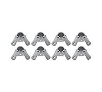 HMF 14950-09 Corner Guards, Galvanised Steel, 44 x 44 x 30 mm, Silver, Pack of 8